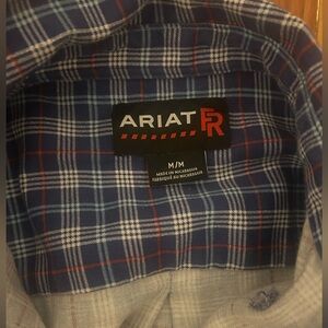 Ariat FR Men's Blue Plaid Shirt